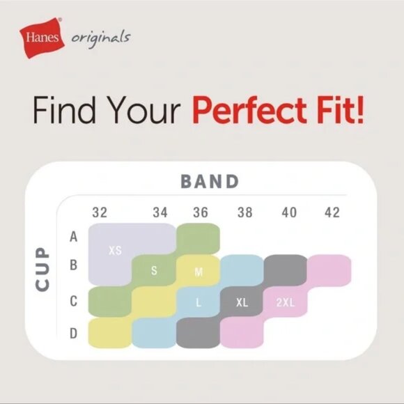 Hanes Set of 2 Turquoise & Black Adjust Seamless Rib Padded Wireless Bras. Sz: M - Picture 8 of 8